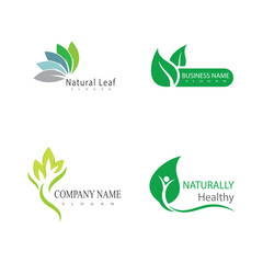 Leaf logo vector template element symbol design