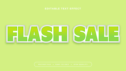 Green and white flash sale 3d editable text effect - font style