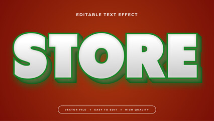 Red green and gray grey store 3d editable text effect - font style