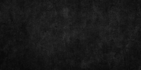 Abstract Granular black wall texture with scratches, panorama Dark grunge texture black wall, dusty blackboard or chalkboard texture, vintage distressed grunge texture with grainy stains and spots. - obrazy, fototapety, plakaty