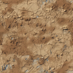Seamless texture of cracked and dry desert ground.