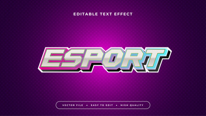 Blue purple violet and gray grey esport 3d editable text effect - font style