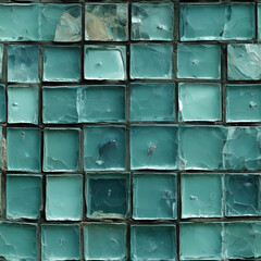 Seamless texture of glass block wall.