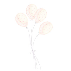 Colorful holiday balloons.Valentine's Day decor.Vector graphics.