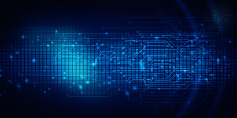 Obraz premium 2d illustration Abstract futuristic electronic circuit technology background