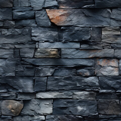 Seamless texture of wall made of stacked stones.