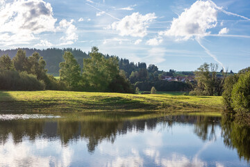 Lake Gruentensee in Bavaria, Germany