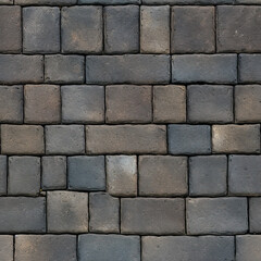 Seamless texture of gray and black pavement tiles