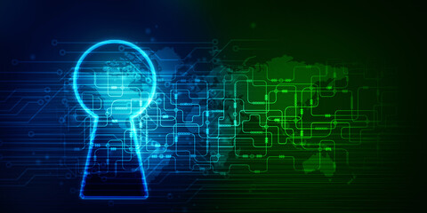 2d illustration technology cyber security
