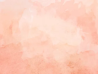 Fototapete Pantone 2024 Peach Fuzz Pastel peach fuzz beige watercolor background. Abstract watercolor beige nude and peach fuzz color gradient background with light copy space in center for design