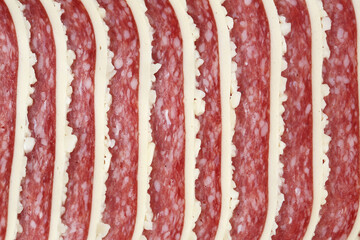 Salami with cheese - 689783294
