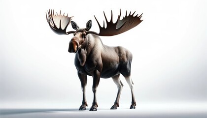 Moose with Large Antlers