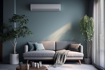 air conditioner installed at home, modern home interior design, modern home inside view, modern home with ac and certain, modern home decoration