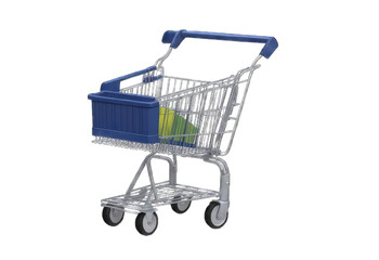 shopping cart isolated on white