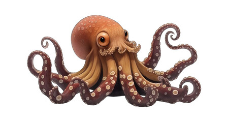 octopus isolated on white