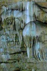 New Athos cave with stalactites and stalagmites in Abkhazia.