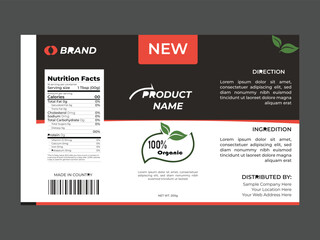 Vector product packaging label template design