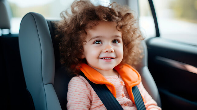 Little Girl Enjoying a Car Ride