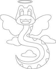 Snake Angel Angel wings Animal Vector Graphic Art Illustration