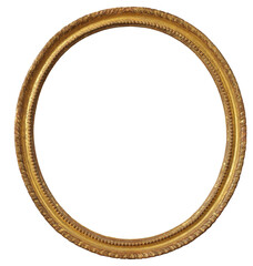 Patterned oval picture frame on a transparent background, in PNG format.