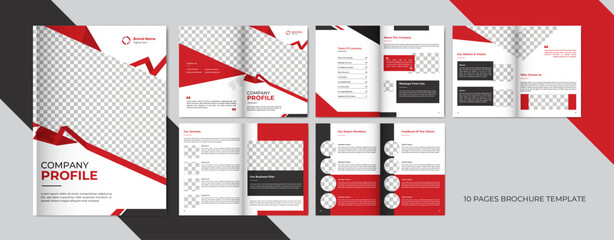 Corporate company profile template, business brochure design, annual report or business proposal template - obrazy, fototapety, plakaty