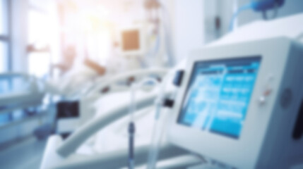 Blur background of modern hospital
