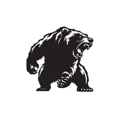 Bare Bear Silhouette Design - Black Vector Bear Silhouette
