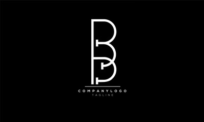 Alphabet letters Initials Monogram logo BB, BB INITIAL, BB letter - obrazy, fototapety, plakaty