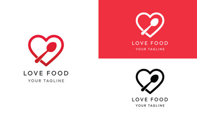 love food logo, food logo, logo