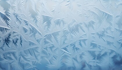 Close-Up of Frosted Glass Window