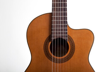 Fototapeta na wymiar Acoustic guitar close-up