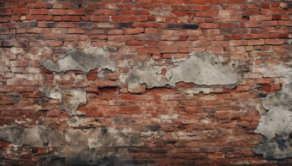 A Weathered Red Brick Wall