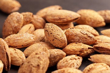 Roasted salted almonds christmas treats with cracked shell