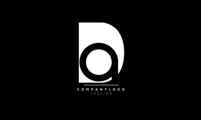 Alphabet letters Initials Monogram logo DA, DA INITIAL, DA letter