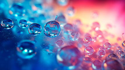 Cosmetic Essence, Liquid bubble, Molecule inside Liquid Bubble on DNA water splash background