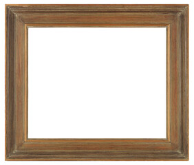Simple wooden picture frame in PNG format on a transparent background.