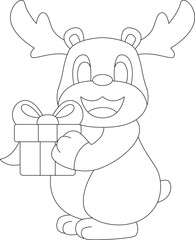 Fototapeta premium Hamster Christmas Package Animal Vector Graphic Art Illustration