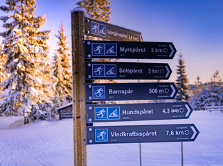 Ski center outside the town of Ludvika in Sweden, where you can go cross-country skiing