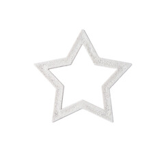 White with glitter Christmas star close-up