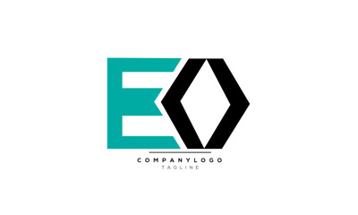 Fototapeta premium Alphabet letters Initials Monogram logo EO, EO INITIAL, EO letter