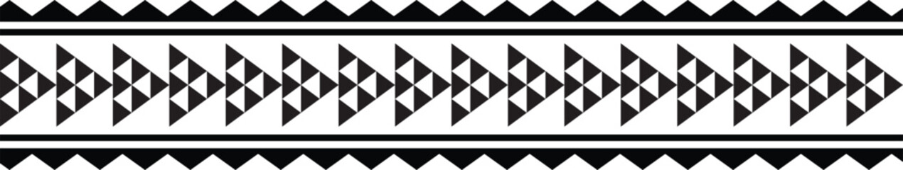 Polynesian tattoo simple band. Polynesian tattoo tribal designs. Samoan tattoo tribal band. - obrazy, fototapety, plakaty