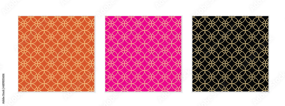 Aufkleber abstract seamless set of geometric circle pattern vector perfect for banner poster.