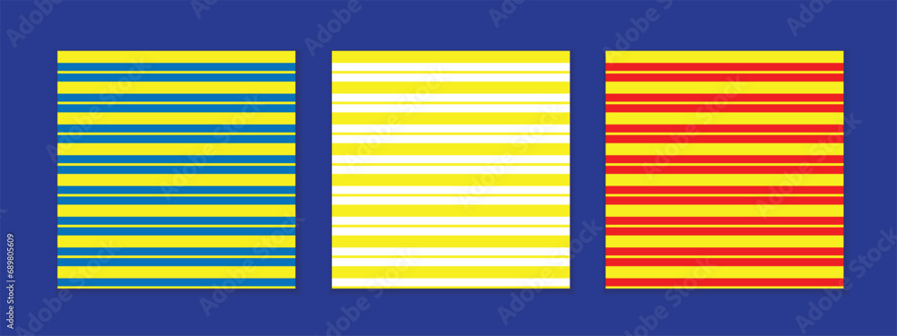 Poster abstract seamless geometric set of yellow horizontal line pattern perfect for banner poster.