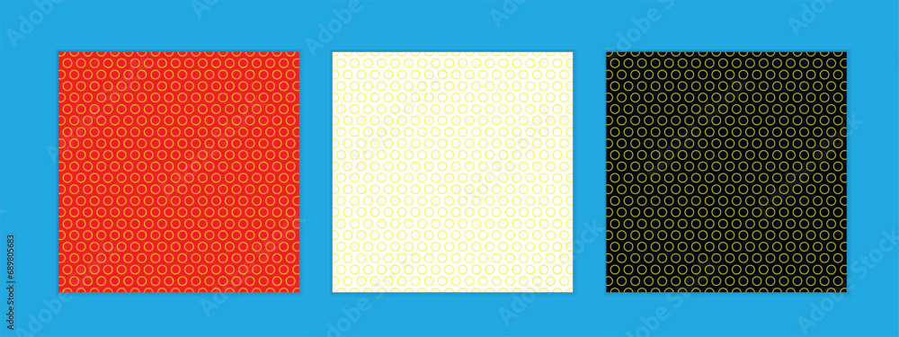 Poster abstract seamless geometric set of yellow circle dot pattern perfect for banner poster.