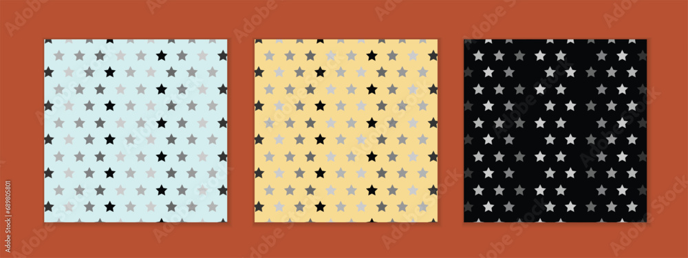 Poster abstract seamless geometric set of star pattern perfect for banner poster.