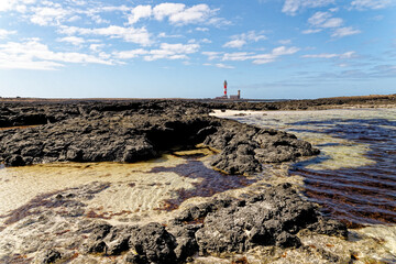 Fototapeta na wymiar Natural tidal pools of The Playa de los Charcos beach - Fuerteventura