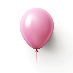 pink balloon isolated on white