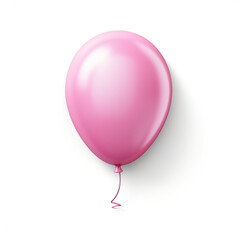 pink balloon isolated on white