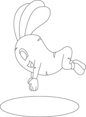 Carrot Swimming Water jumping Vector Graphic Art Illustration
