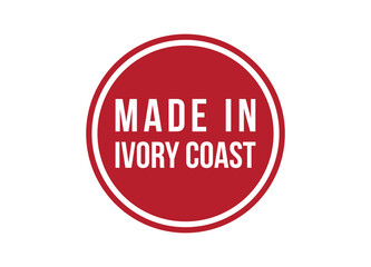 Made in Ivory Coast red banner design vector illustration